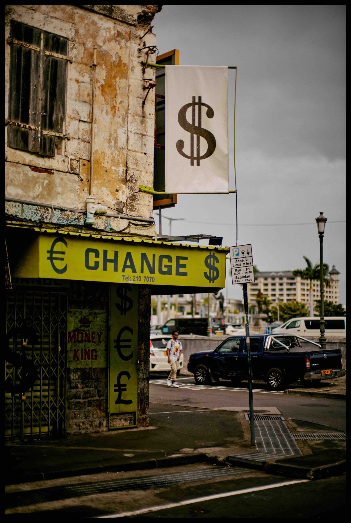 Mauritius – Wechselstube an einer Straßenecke